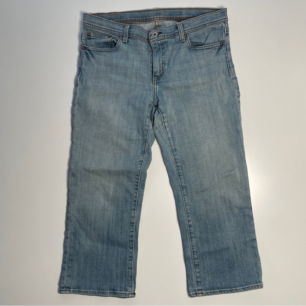 POLO RALPH LAUREN Stretch Cropped Jean Womens 8 (32x22) Blue Stretch Straight